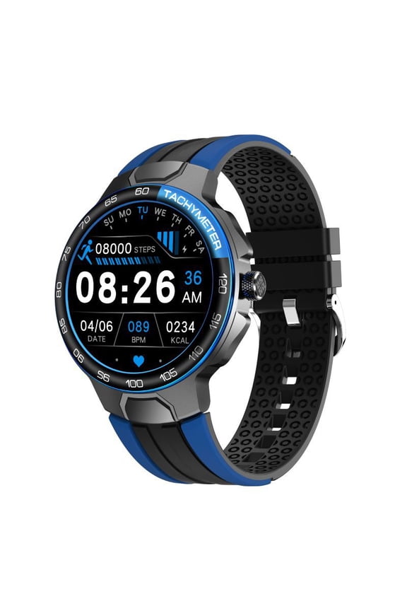 Smartwatch, outdoor fitness sports watch, blue