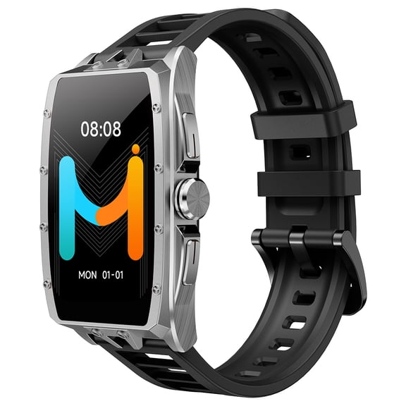 Smartwatch with 100+ Sports Modes, 1.64" AMOLED Screen, 1 ATM Water Resistance, Bluetooth Calling, Health & Sleep Tracking IMIKI MB1 Silver
