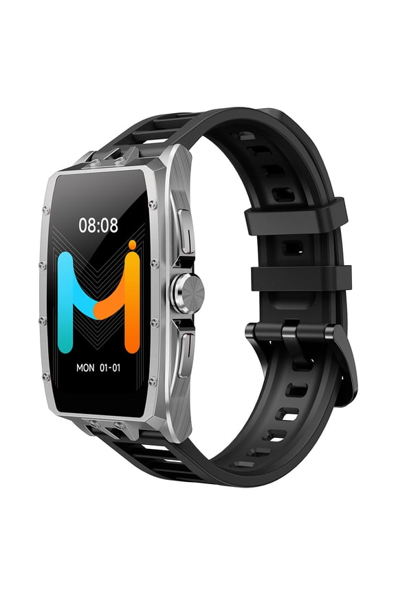 Smartwatch with 100+ Sports Modes, 1.64" AMOLED Screen, 1 ATM Water Resistance, Bluetooth Calling, Health & Sleep Tracking IMIKI MB1 Silver