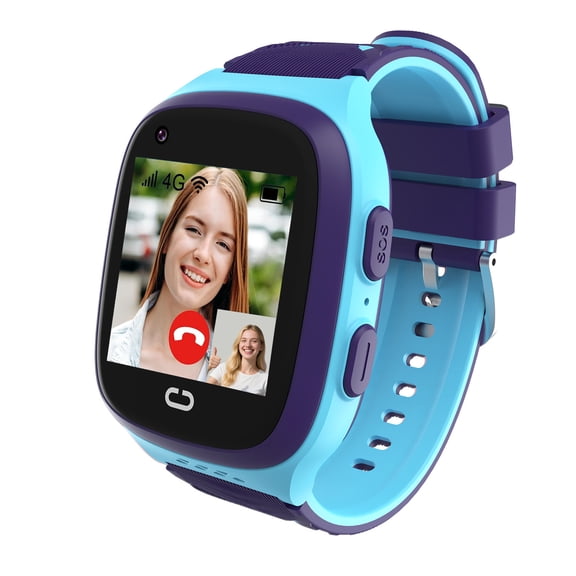 Smartwatch with GPS Tracking, 4G Video Call, SOS Button, Voice Message, HD Camera, Alarm & Touchscreen