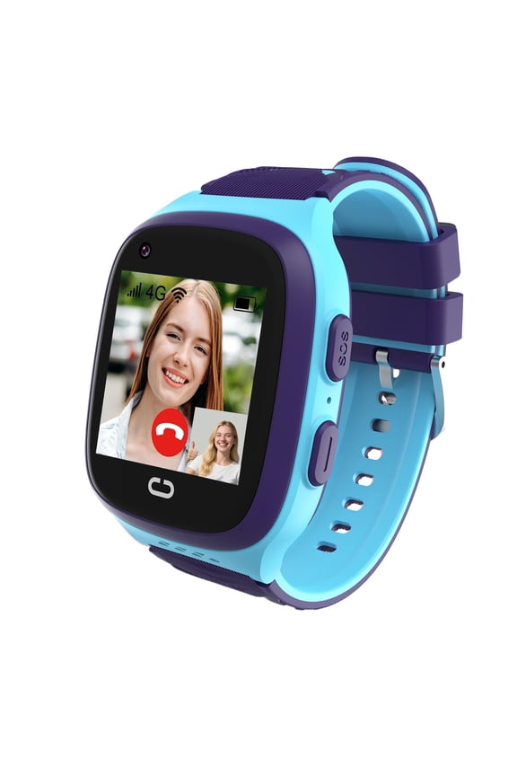 Smartwatch with GPS Tracking, 4G Video Call, SOS Button, Voice Message, HD Camera, Alarm & Touchscreen