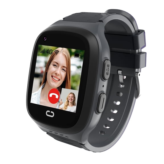 Smartwatch with GPS Tracking, 4G Video Call, SOS Button, Voice Message, HD Camera, Alarm & Touchscreen
