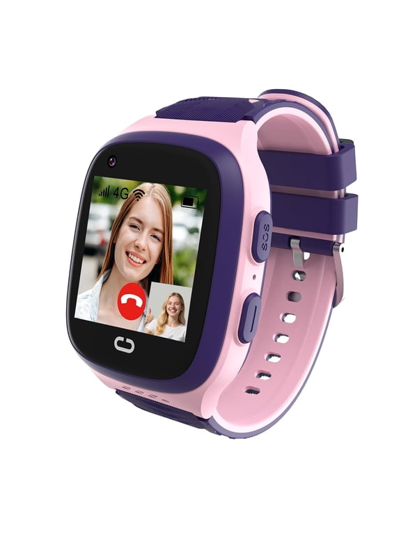 Smartwatch with GPS Tracking, 4G Video Call, SOS Button, Voice Message, HD Camera, Alarm & Touchscreen