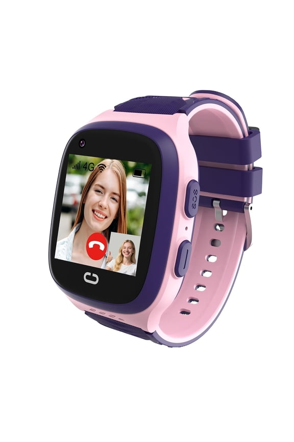 Smartwatch with GPS Tracking, 4G Video Call, SOS Button, Voice Message, HD Camera, Alarm & Touchscreen