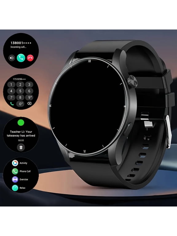 Smartwatch with Wireless Calling, 2.01" HD Large Display, 100+ Sports Modes, Sleep Tracking, Fitness Watch for Men & Women