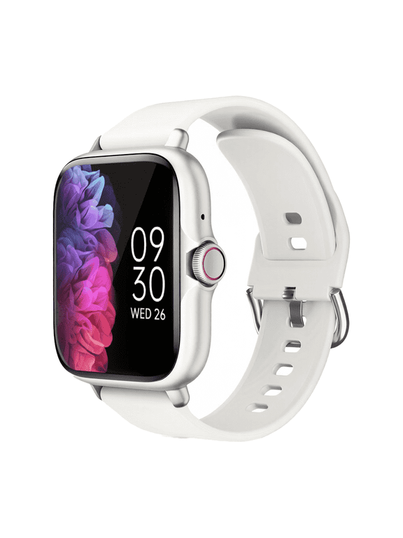 Smartwatch with a 1.83-inch full-touch display; supports message alerts and phone calls; compatible with iPhone and Android phones