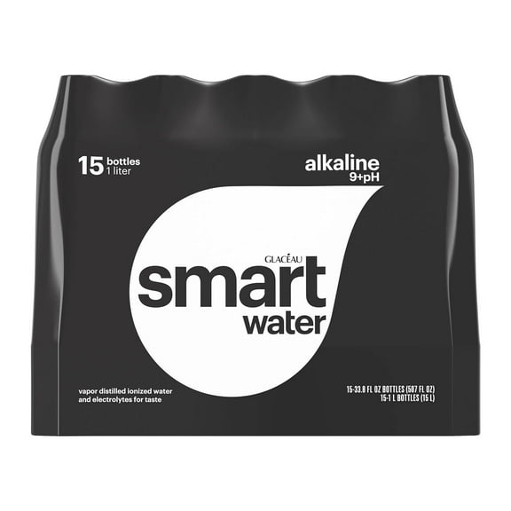Smartwater Alkaline + Antioxidant Water, 1L Bottle (Pack of 15)