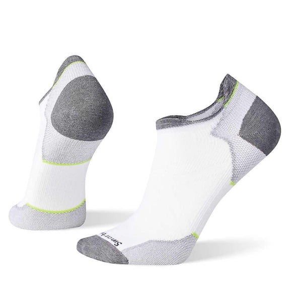 Smartwool Run Zero SW001651 Men's Large White Cushion Low Ankle Socks ERK2035