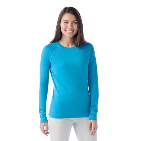 Smartwool Women's Standard Classic Thermal Merino Base Layer Crew, Deep Pool Blue