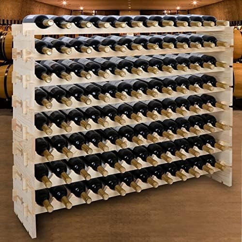 Smartxchoices 96 Bottle Modular Wine Rack Freestanding Floor Wine ...