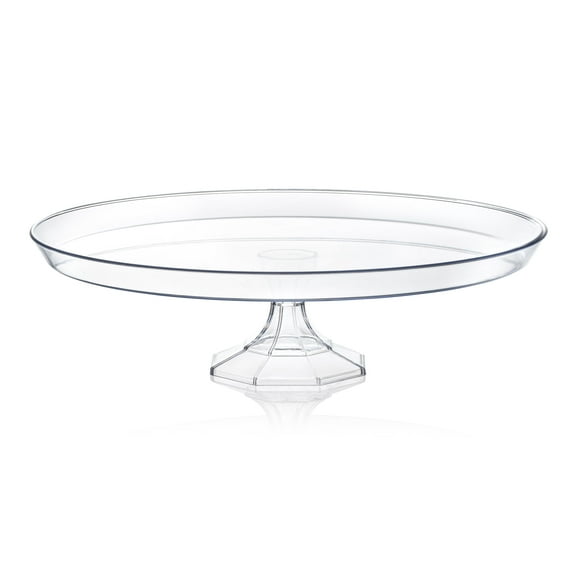 Smarty 11.6" Clear Medium Round Plastic Cake Stand 12ct