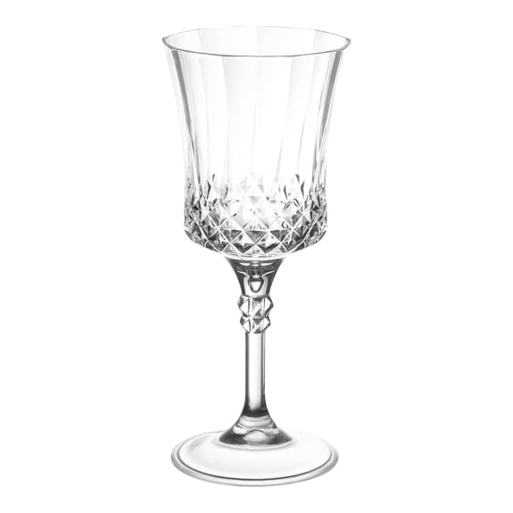 Smarty 11 oz. Crystal Cut Plastic Wine Goblets 48ct