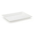 thumbnail image 1 of Smarty 11" x 16" White Rectangular Groove Rim Plastic Serving Trays 24ct, 1 of 4