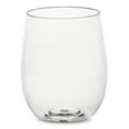 thumbnail image 1 of Smarty 12 oz. Clear Elegant Stemless Disposable Plastic Wine Glasses 64ct, 1 of 5