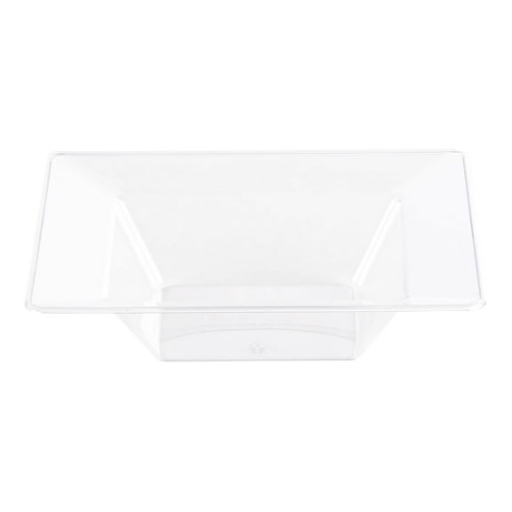 Smarty 12 oz. Clear Square Disposable Plastic Soup Bowls 120ct