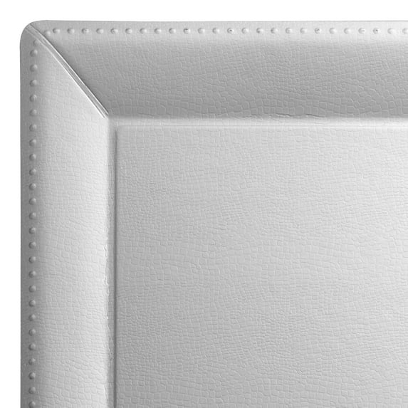 Smarty 13" Silver Square Edge Beaded Disposable Paper Charger Plate 120ct