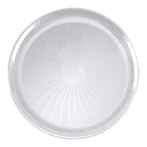 Smarty 14" Clear Pavilion Round Disposable Plastic Trays 24ct