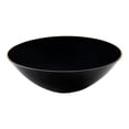 thumbnail image 1 of Smarty 16 oz. Black with Gold Rim Organic Round Plastic Soup Bowls 120ct, 1 of 6
