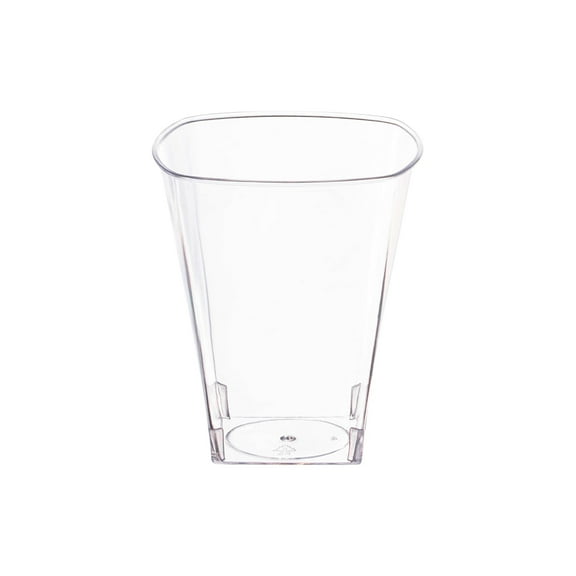 Smarty 2 oz. Clear Square Plastic Shot Glass 960ct