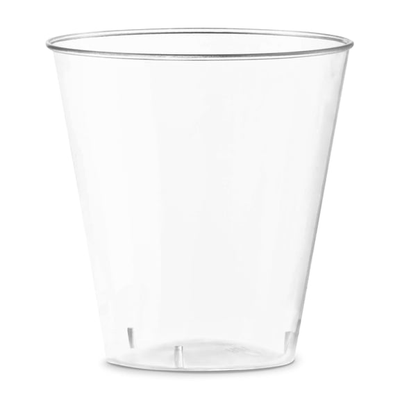 Smarty 2 oz. Crystal Clear Round Disposable Plastic Shot Glasses 1200ct