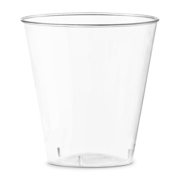 Smarty 2 oz. Crystal Clear Round Disposable Plastic Shot Glasses 1200ct