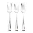 thumbnail image 1 of Smarty 4" Shiny Metallic Silver Mini Plastic Disposable Dessert Forks 960ct, 1 of 6