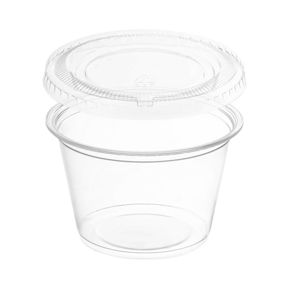 Smarty 4 oz Clear Plastic Portion/Souffle Cups with Lids (2500 Guests)