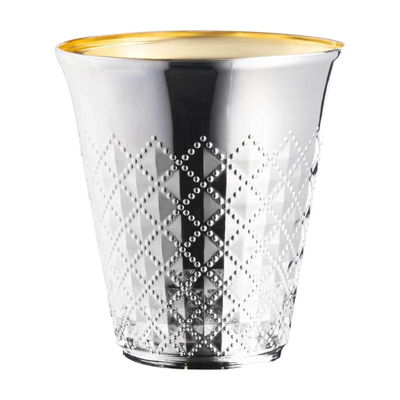 Smarty 5 oz. Shiny Metallic Aluminum Silver Round Plastic Kiddush Cup 300ct