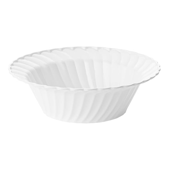 Smarty 5 oz. White Classic Flair Disposable Plastic Dessert Bowls 180ct