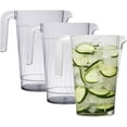 thumbnail image 1 of Plastic Pitchers, 52 oz Disposable Clear Water, Juice, Ice Tea Beverage Carafes for Wedding, Birthday Party, Baby Shower & Other Occasions, 24 pcs (24 pcs Round Pitchers), 1 of 6