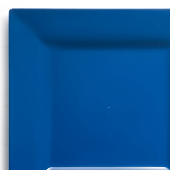 Smarty 6.5" Blue Square Disposable Plastic Cake/Salad Plates 120ct