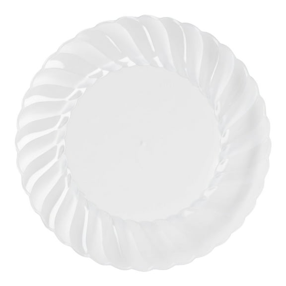 Smarty 6" Clear Classic Flair Disposable Plastic Pastry Plates 180ct