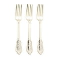 thumbnail image 1 of Smarty 7.4" Shiny Metallic Baroque Gold Disposable Plastic Forks 600ct, 1 of 8