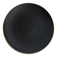 thumbnail image 1 of Smarty 7.5" Black Gold Rim Organic Disposable Plastic Salad Plates 120ct, 1 of 7