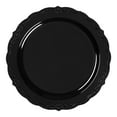 thumbnail image 1 of Smarty 7.5" Black Vintage Round Disposable Plastic Salad Plates 120ct, 1 of 7