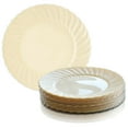 thumbnail image 1 of Smarty 7.5" Ivory Classic Flair Disposable Plastic Salad Plates 180ct, 1 of 8