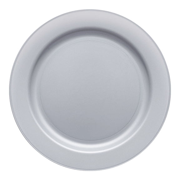 Smarty 7.5" Matte Steel Gray Round Disposable Plastic Salad Plate 120ct