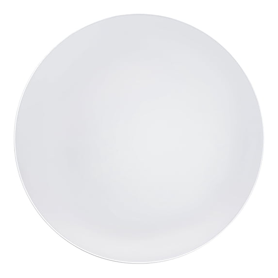 Smarty 7.5" White with Silver Rim Organic Round Disposable Plastic Salad Plates 120ct