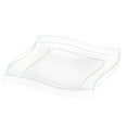 thumbnail image 1 of Smarty 7" Clear Square Wave Disposable Plastic Salad Plates 120ct, 1 of 2