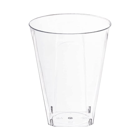 Smarty 7 oz. Clear Square Bottom Disposable Plastic Cups 500ct