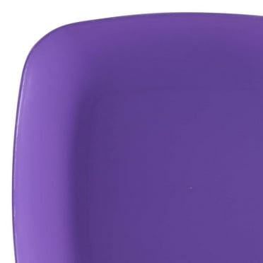 Smarty 8.5" Purple Flat Rounded Square Disposable Plastic Buffet Plates 120ct