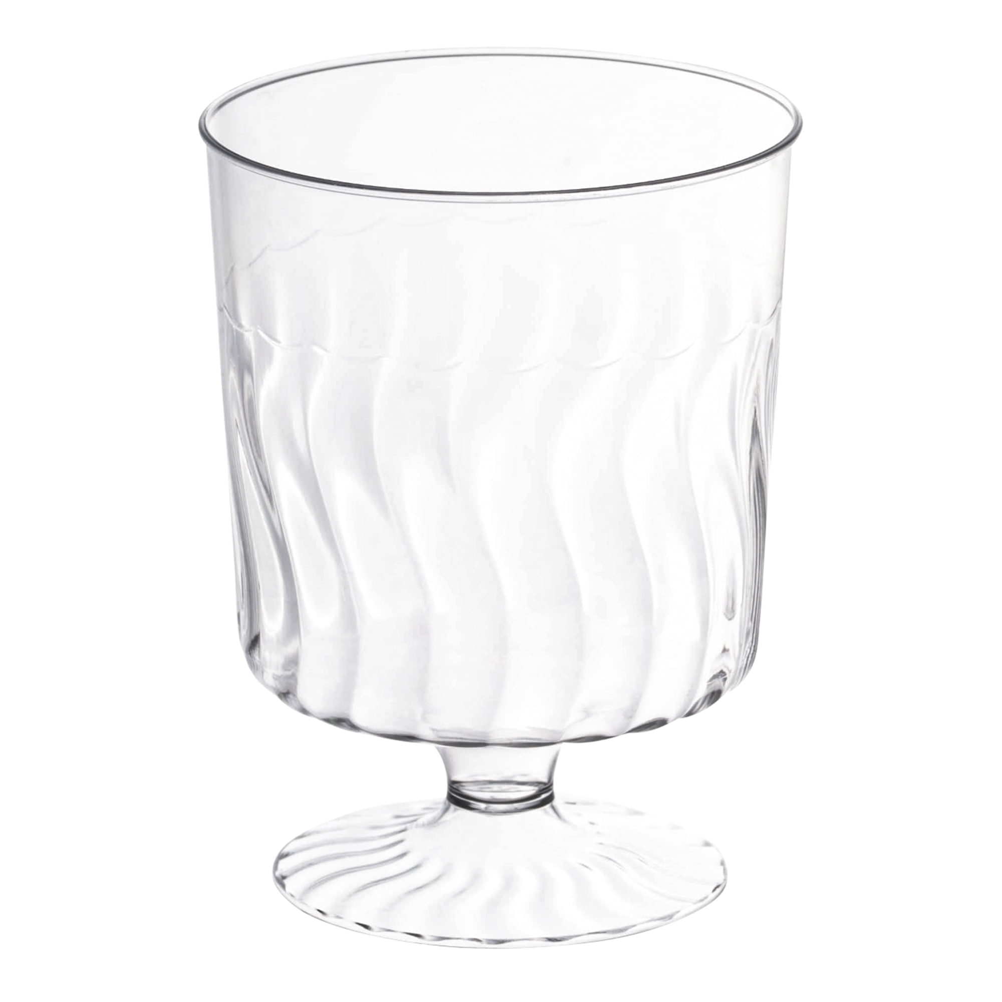 Clear Plastic Pedestal Wine Glasses Set of 240