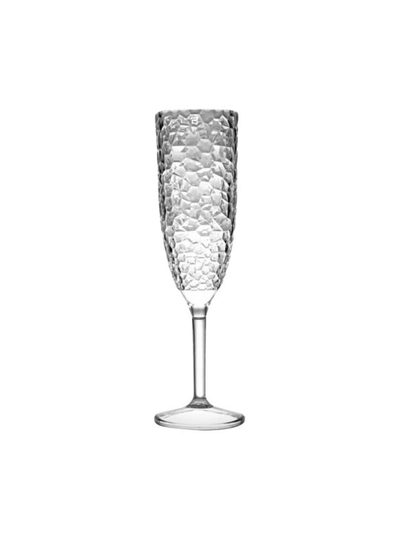 Smarty 8 oz. Crystal Disposable Plastic Champagne Flutes 48ct