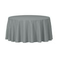 thumbnail image 1 of Smarty 84" Silver Round Disposable Plastic Tablecloths 96ct, 1 of 2