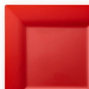 Smarty 9.5 Red Square Disposable Plastic Dinner Plates 120ct