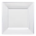 thumbnail image 1 of Smarty 9.5" White Silver Square Edge Disposable Plastic Dinner Plates 120ct, 1 of 2