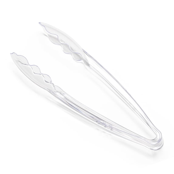 Smarty 9" Clear Disposable Plastic Serving Tongs 48ct