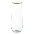 thumbnail image 1 of Smarty 9 oz. Clear with Gold Stemless Plastic Champagne Flutes 64ct, 1 of 3