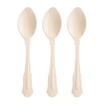 Smarty 7.25" Baroque Birch Wood Eco-Friendly Disposable Wedding Dinner Spoons 400ct