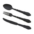 thumbnail image 1 of Smarty Black Baroque Disposable Plastic Cutlery Set (480 Guests), 1 of 2